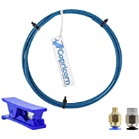 Tubo de PTFE- auténtico tubo de teflón PTFE Capricorn (1 metro en total) con 1 conector neumático pc4-M6 y 1 conector…